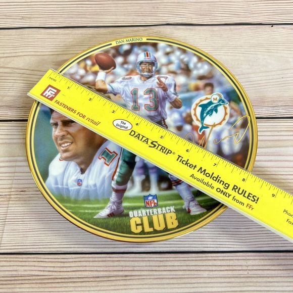 Dan Marino NFL Quarterback Club 8" Plate 1996 Bradford Exchange Miami Dolphins - Picture 3 of 10
